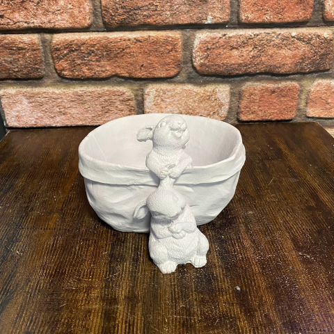 2 Tavşanlı Saksı Kulak Çeken