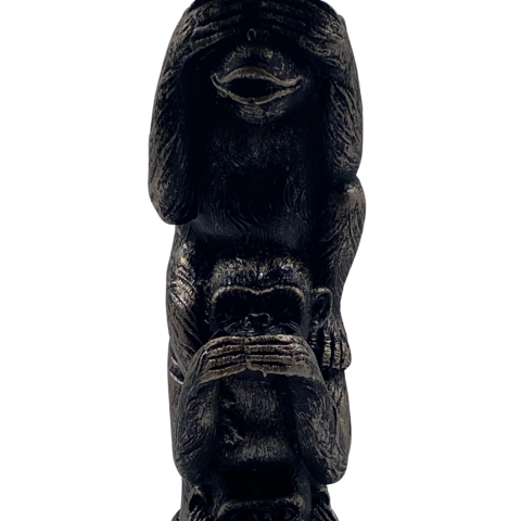 Görmedim Duymadım Bilmiyorum Polyester 3 Maymun Şamdan