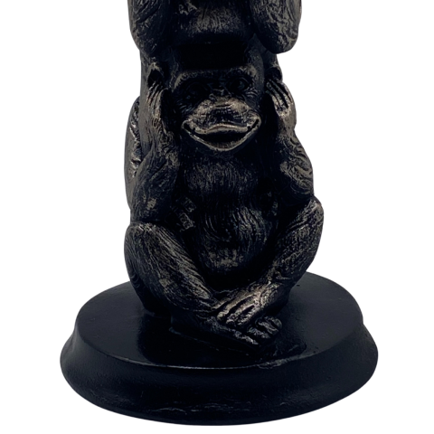 Görmedim Duymadım Bilmiyorum Polyester 3 Maymun Şamdan