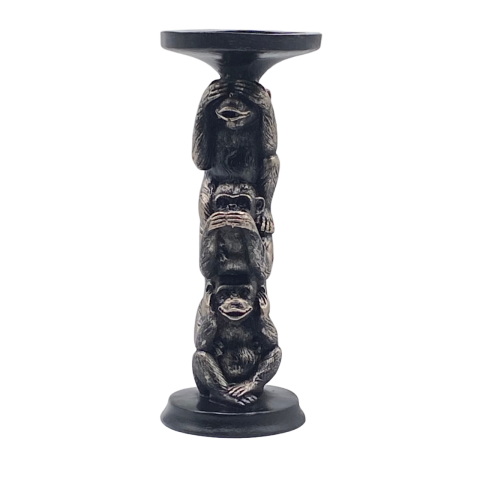 Görmedim Duymadım Bilmiyorum Polyester 3 Maymun Şamdan