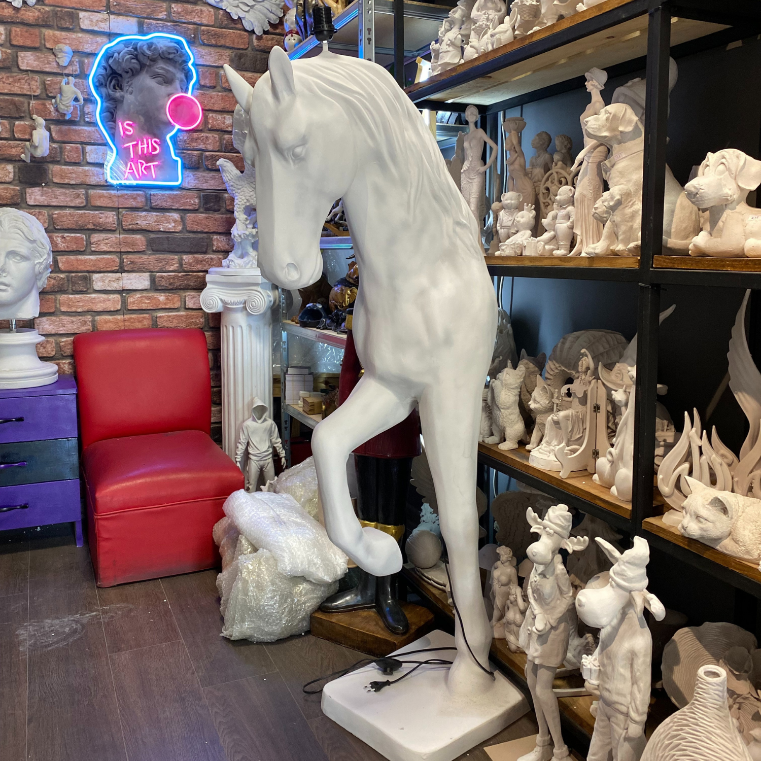 Büyük At Abajur Lambader