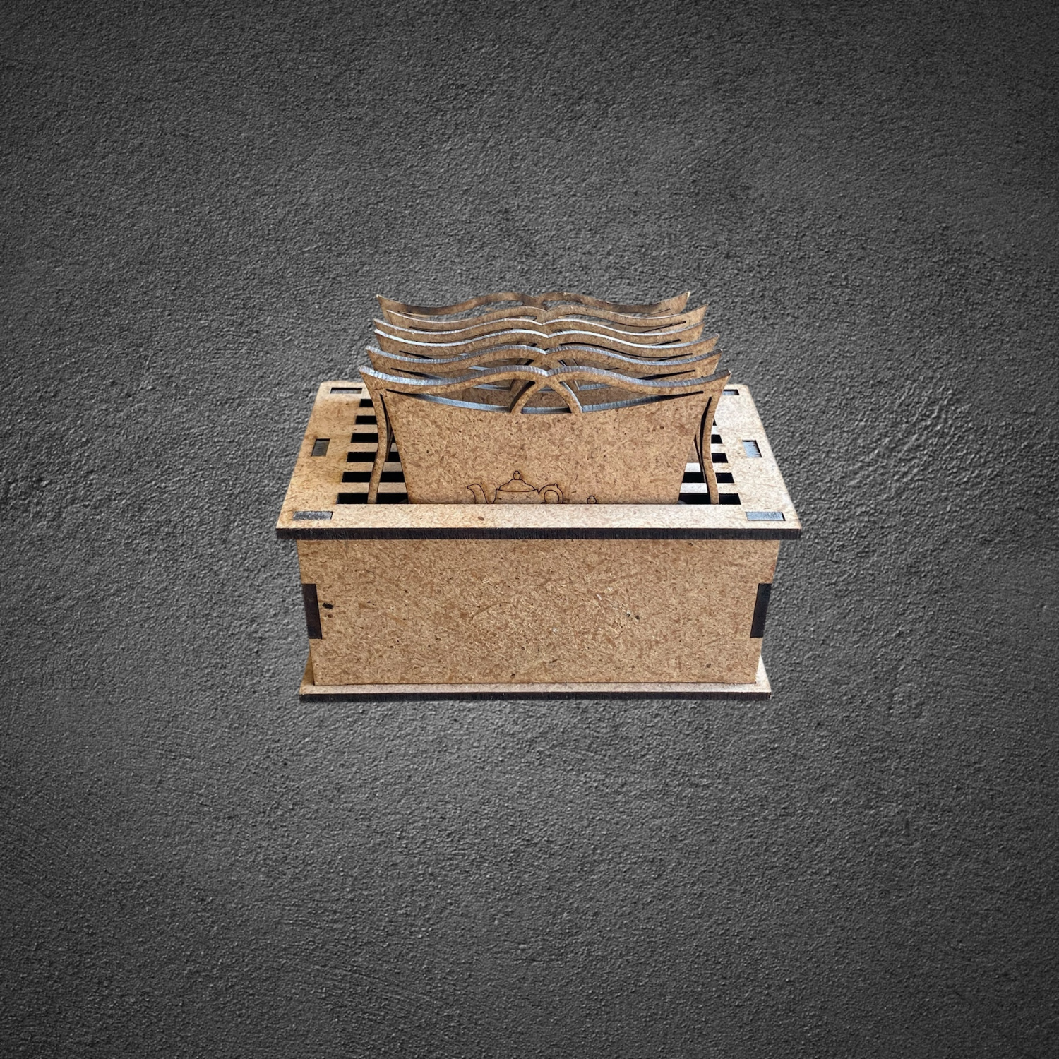 6'lı Cnc Mdf Ahşap Bardak Altlığı