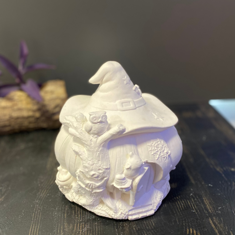 Baykuş Detaylı Kabak Ev