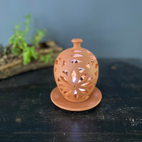 Küçük Çömlek Fener Mumluk