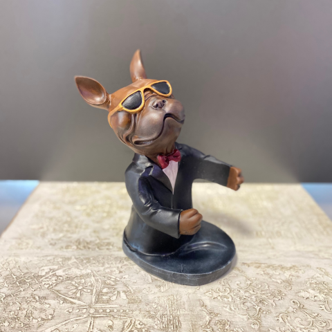 Buldog Köpek Şaraplık Şişe Tutucu