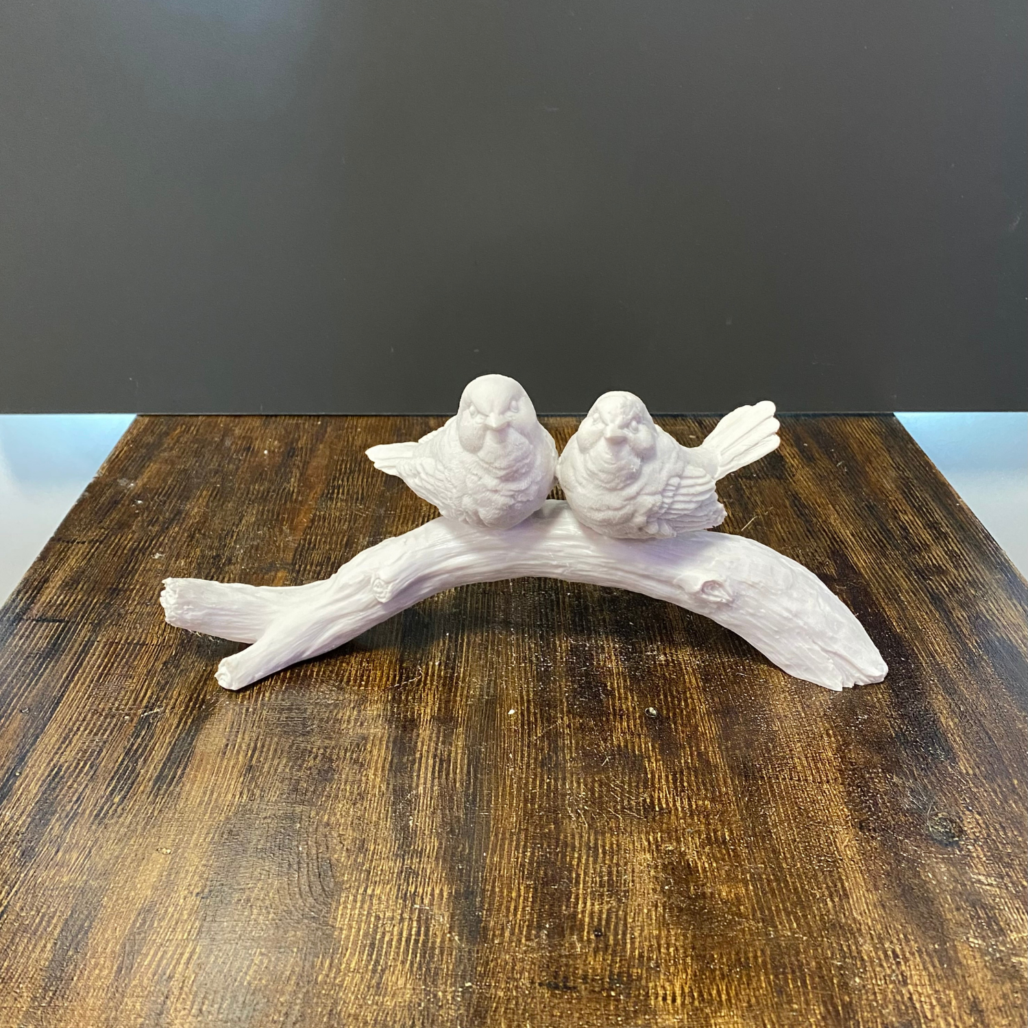 Dalda 2'li Kuş Ham Polyester Obje