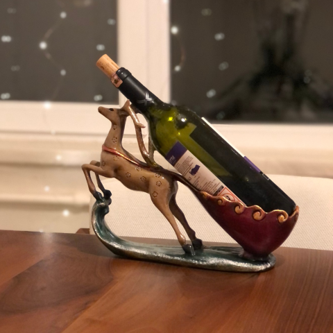 Geyik Şaraplık Şişe Tutucu Dekoratif Obje