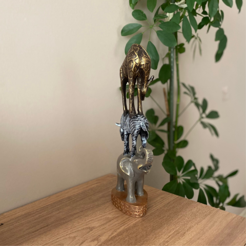 Fil Zürafa Zebra Safari Hayvanları Üçlemesi