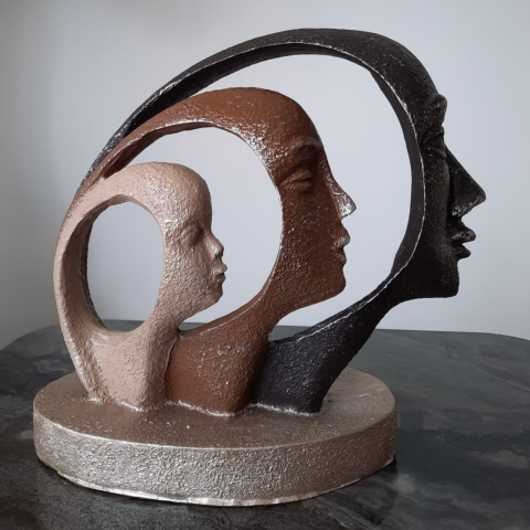 Aile Mask Baba Anne Çocuk Üç Yüzlü Mask