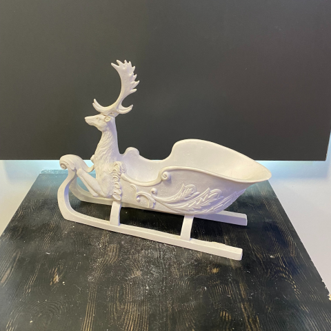 Kızaklı Geyik Şaraplık Şişe Tutucu Büyük