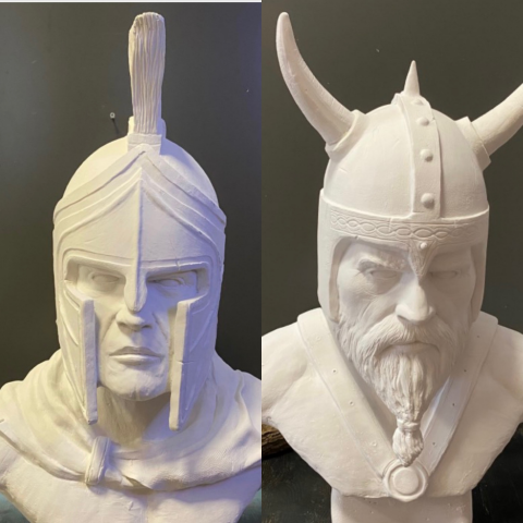 Savaşçı Lejyoner ve Viking Ham Polyester Obje Seti