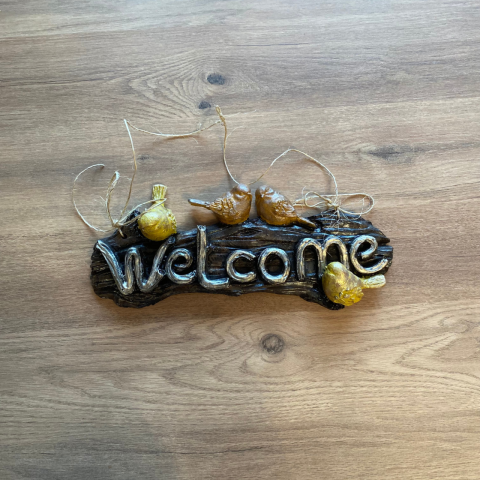 Welcome Yazısı Kapı ve Duvar Süsü