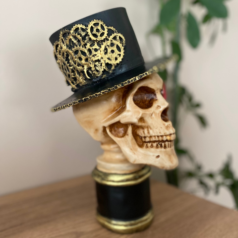 Şapkalı Kurukafa İskelet Biblo