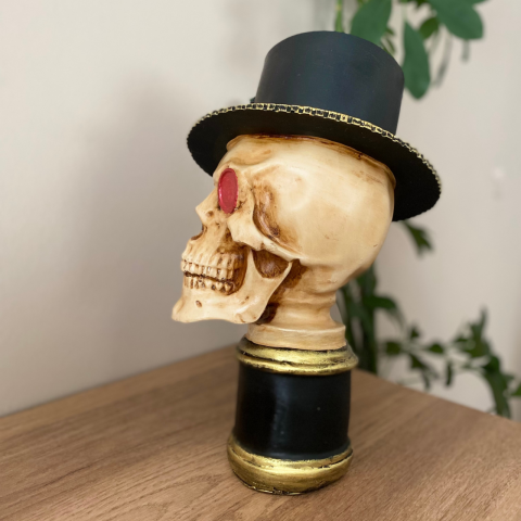 Şapkalı Kurukafa İskelet Biblo