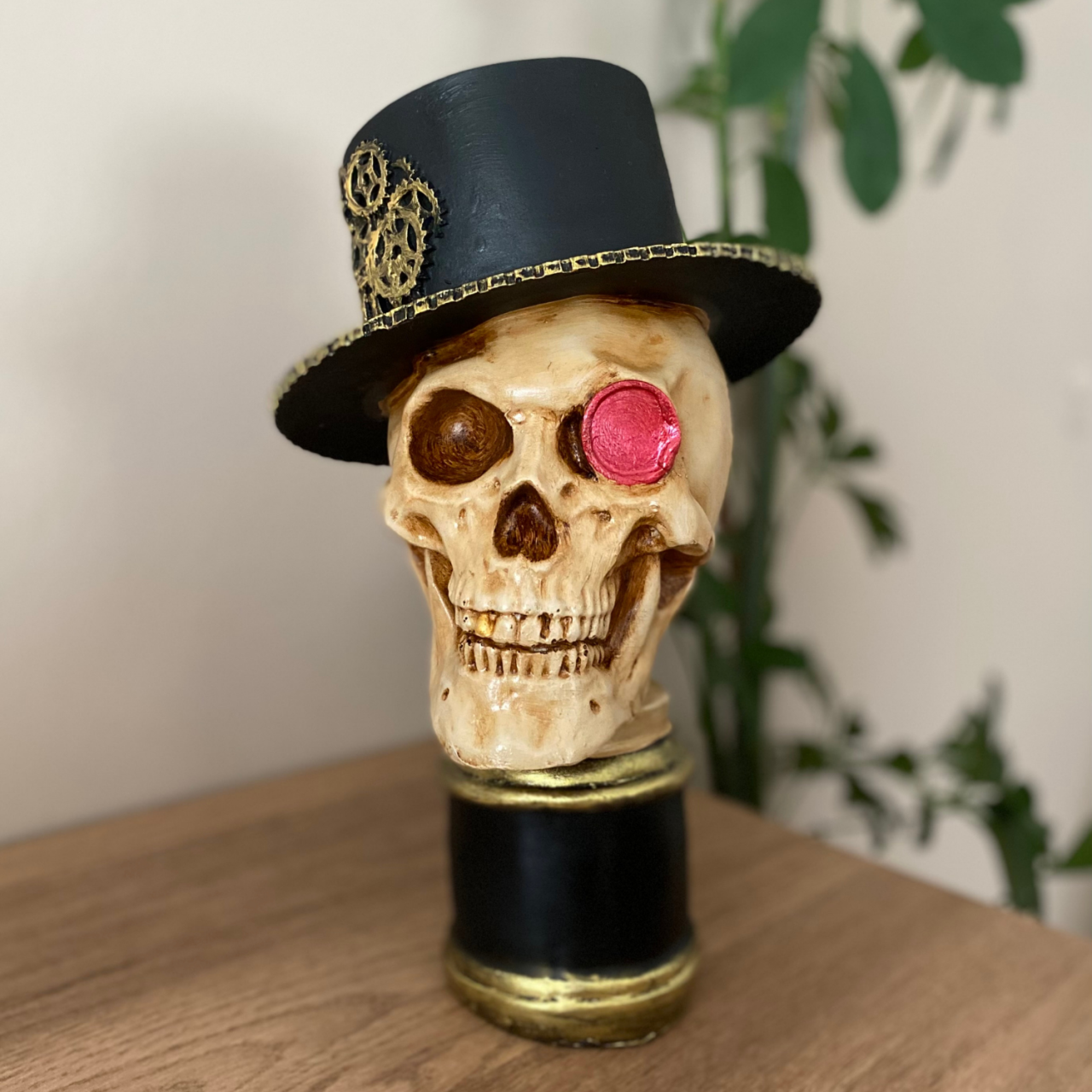 Şapkalı Kurukafa İskelet Biblo