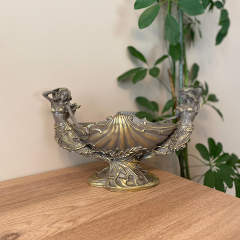 Deniz Kızı Figürlü Konsol Üzeri Gondol Biblo