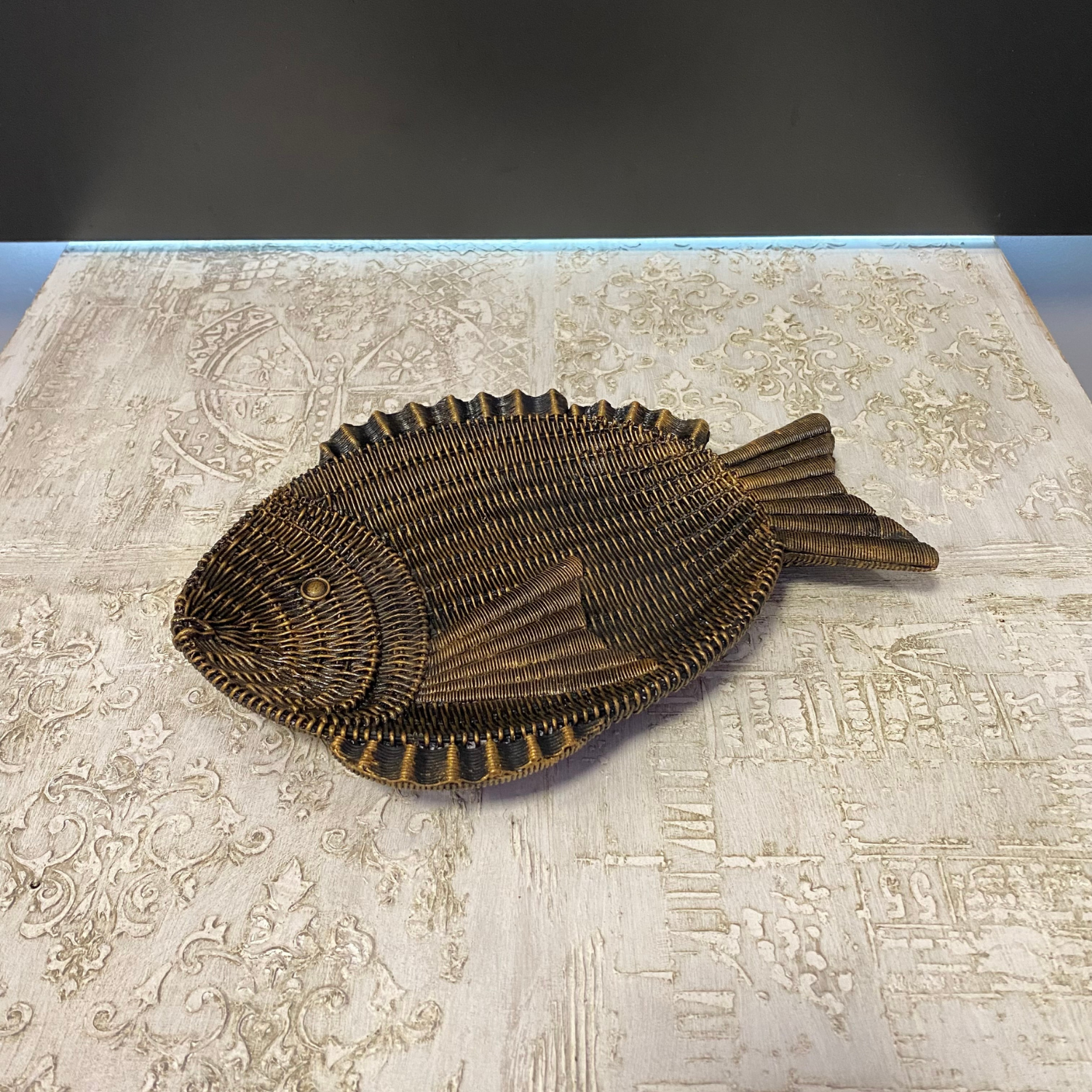 Balık Figürlü Dekoratif Geniş Tabak