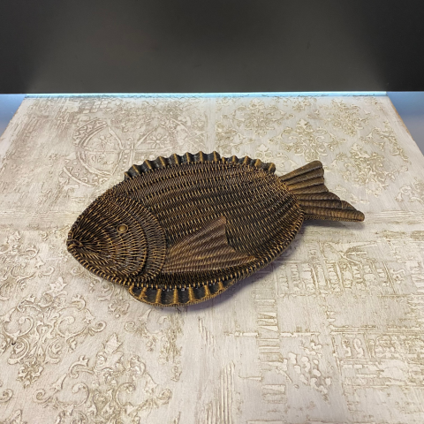 Balık Figürlü Dekoratif Geniş Tabak