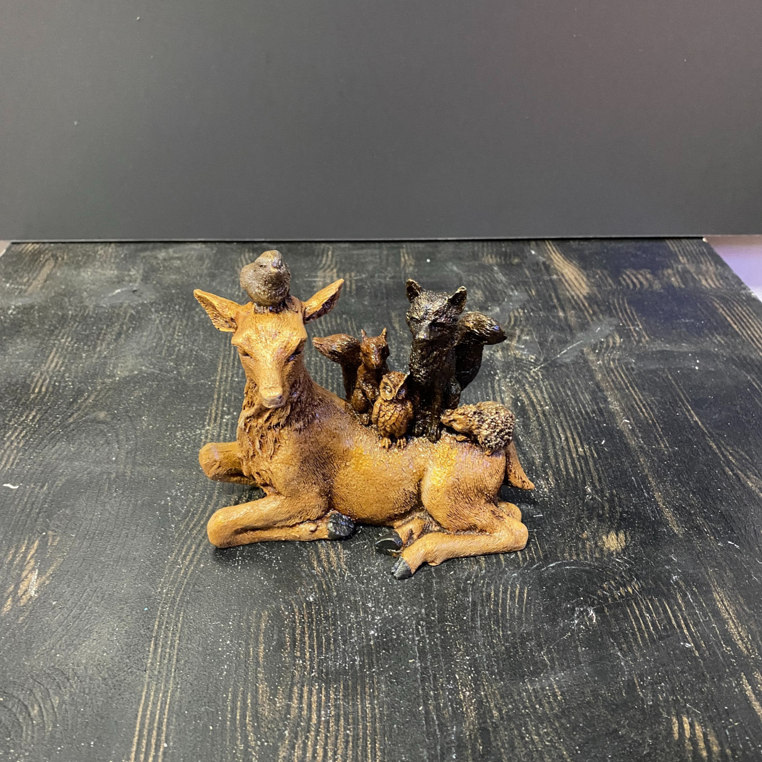 Küçük Yavrulu Geyik Tilki Baykuş Biblo