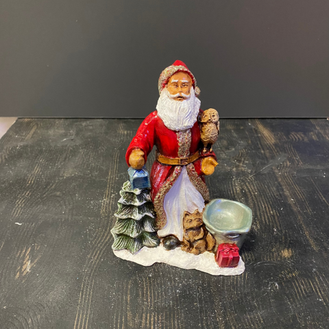 Fenerli Çam Ağaçlı Noel Baba Yılbaşı Biblo