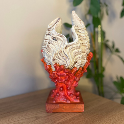 Mercan Üzeri İstiridye Midye Biblo Heykel