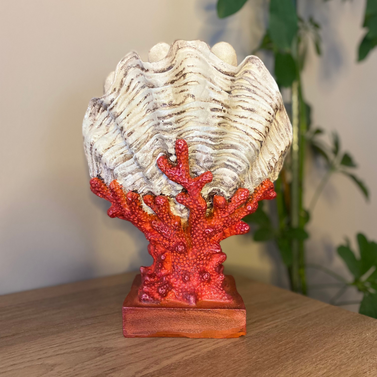 Mercan Üzeri İstiridye Midye Biblo Heykel