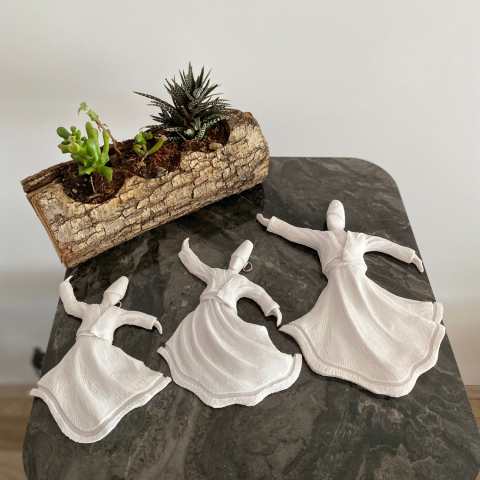 Duvar Süsü 3'lü Semazen Seti