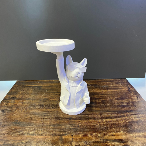 Tepsi Tutan Gözlüklü Köpek