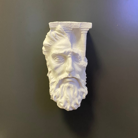 Olimposlu Zeus Ham Polyester Duvar Obje