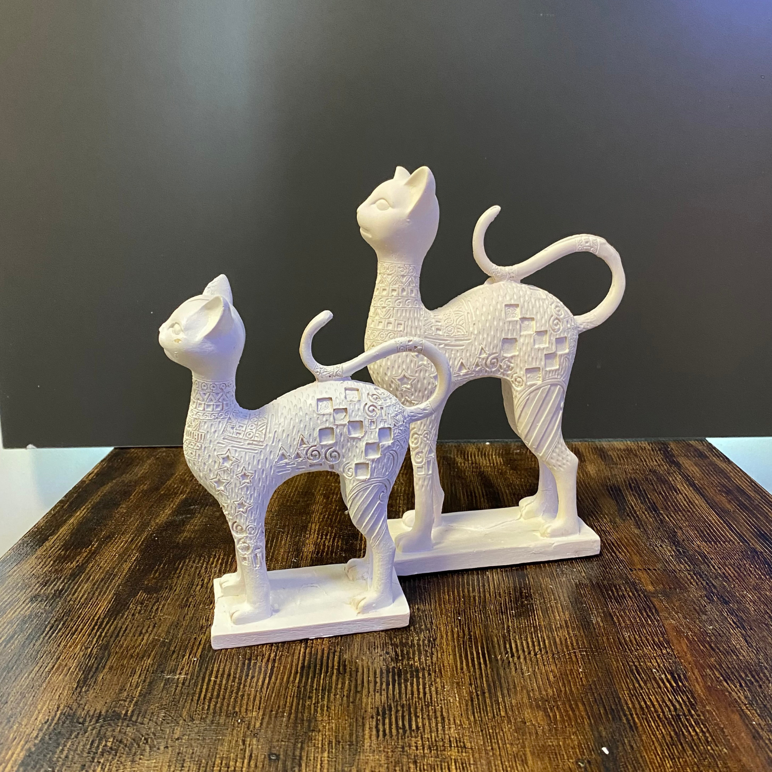 2'li Desenli Kedi Ham Polyester Obje