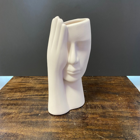 Tek Eli Yüzünde Seramik Vazo