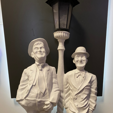 Laurel  ve Hardy Işıklı Ham Polyester