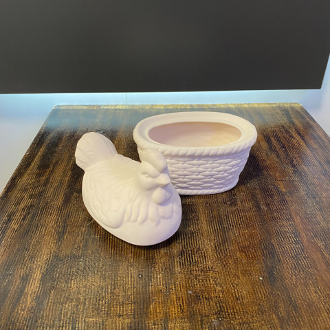 Seramik Kapaklı Tavuk Yumurta Kutusu