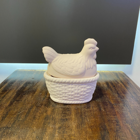 Seramik Kapaklı Tavuk Yumurta Kutusu