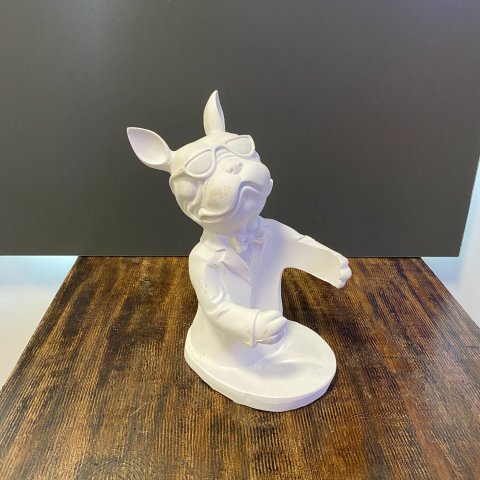 Buldog Köpek Şişe Tutucu Şaraplık