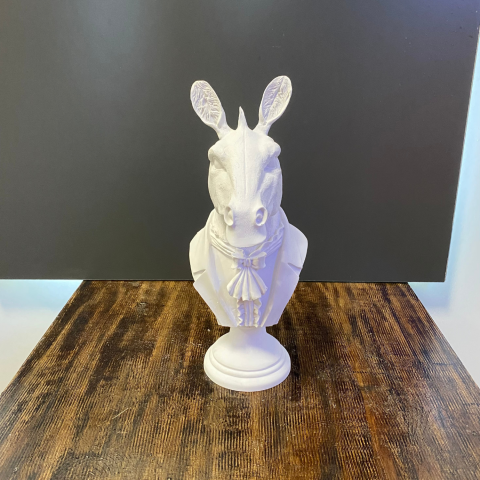 Ceketli Zebra Büst Ham Polyester Obje