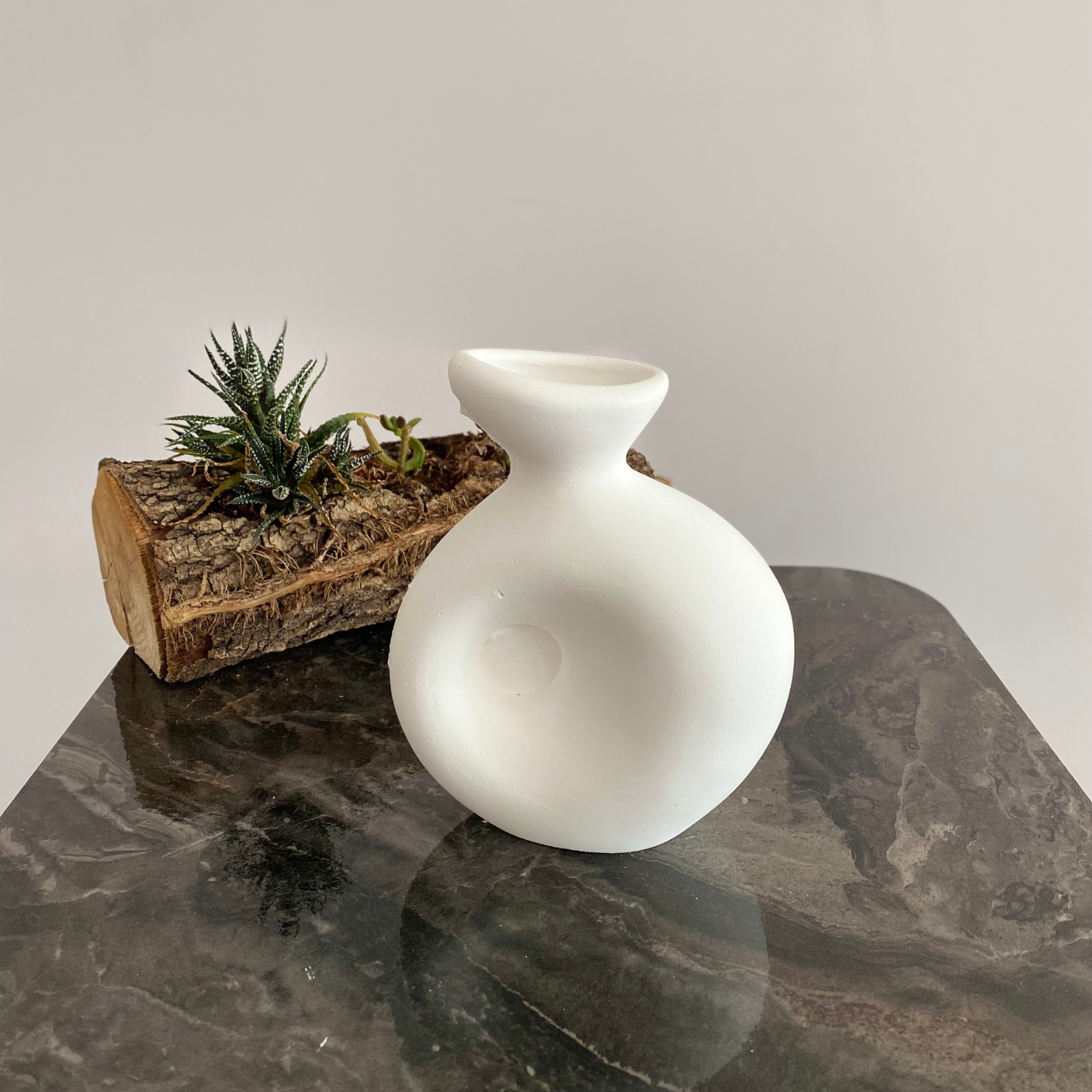 Soyut Tombul Vazo Saksı