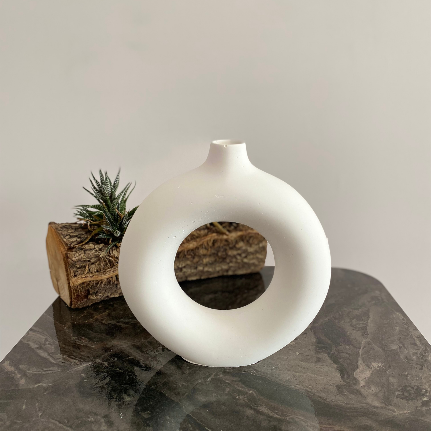 Yuvarlak Soyut Büyük Vazo Saksı