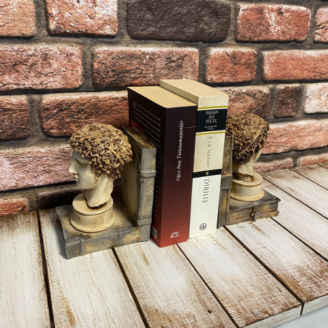 Hermes Büst Antik Kitap Tutucu