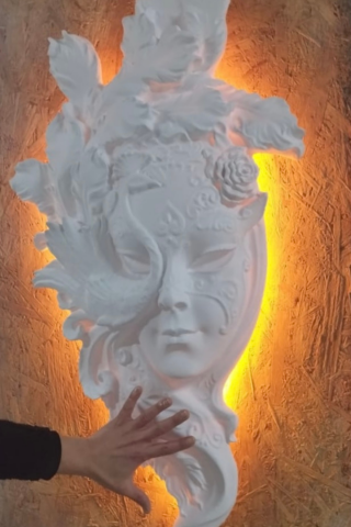 Tavus Kuşlu Fiber Büyük Mask