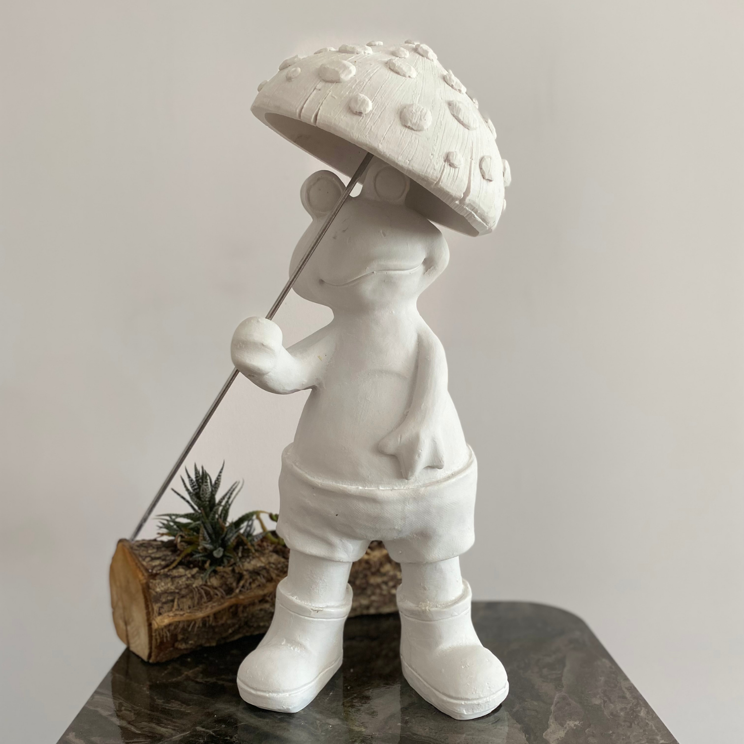 Eli Göbeğinde Şemsiyeli Büyük Kurbağa