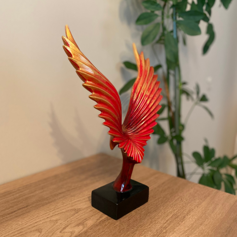 Dekoratif Anka Kuşu Kanat Biblo