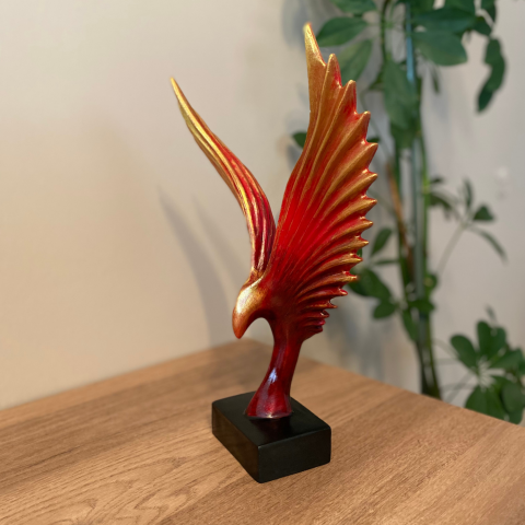 Dekoratif Anka Kuşu Kanat Biblo