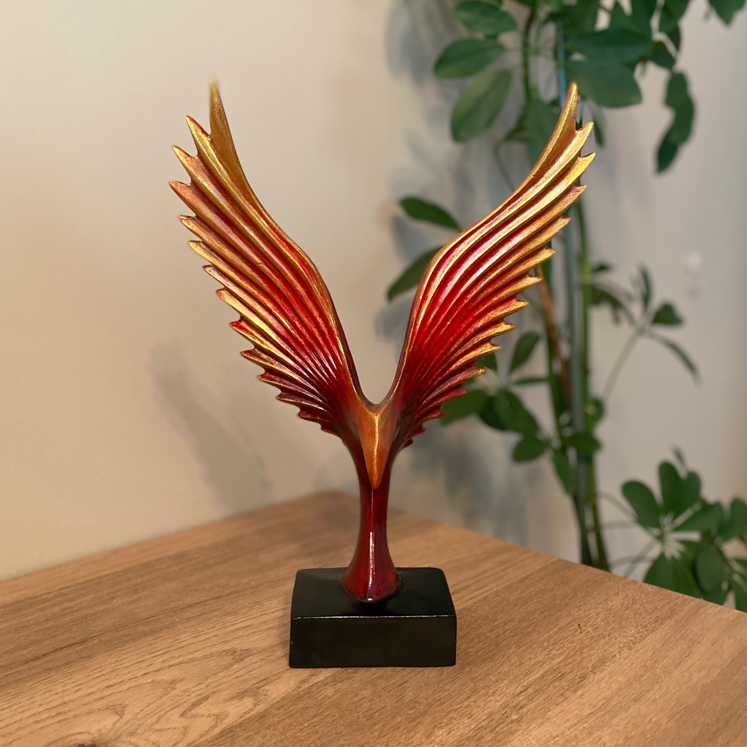 Dekoratif Anka Kuşu Kanat Biblo