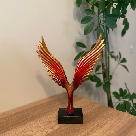 Dekoratif Anka Kuşu Kanat Biblo