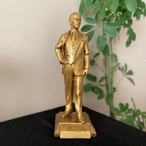 Gold Dekoratif Atatürk Heykel