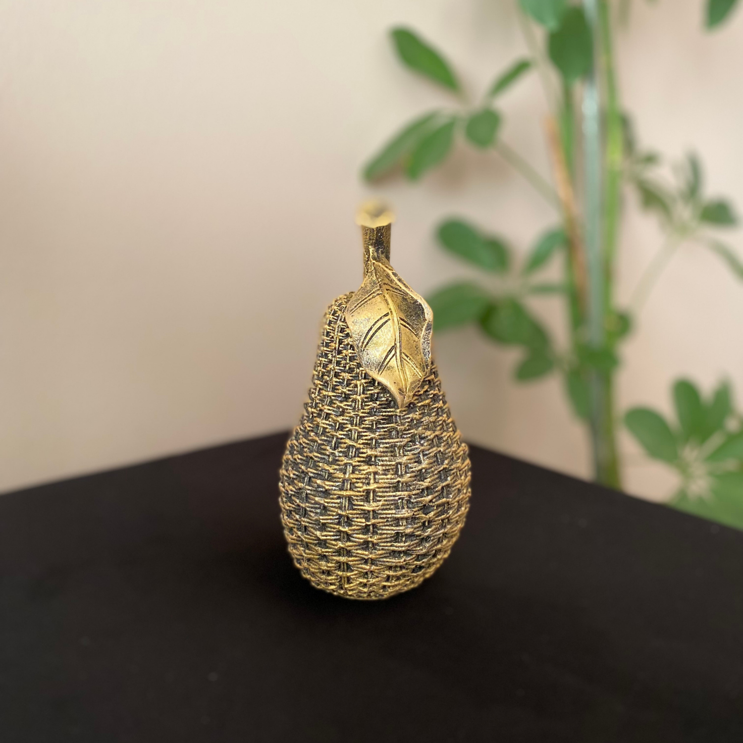 Gold Dekoratif Armut Obje