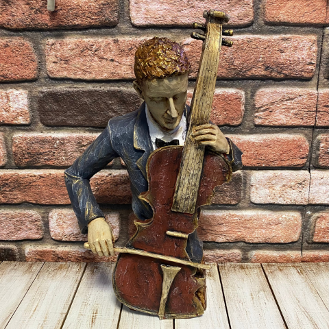 Viyolonsel Çello Çalan Müzisyen Adam