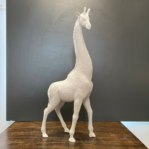 Büyük Zürafa Ham Polyester Obje