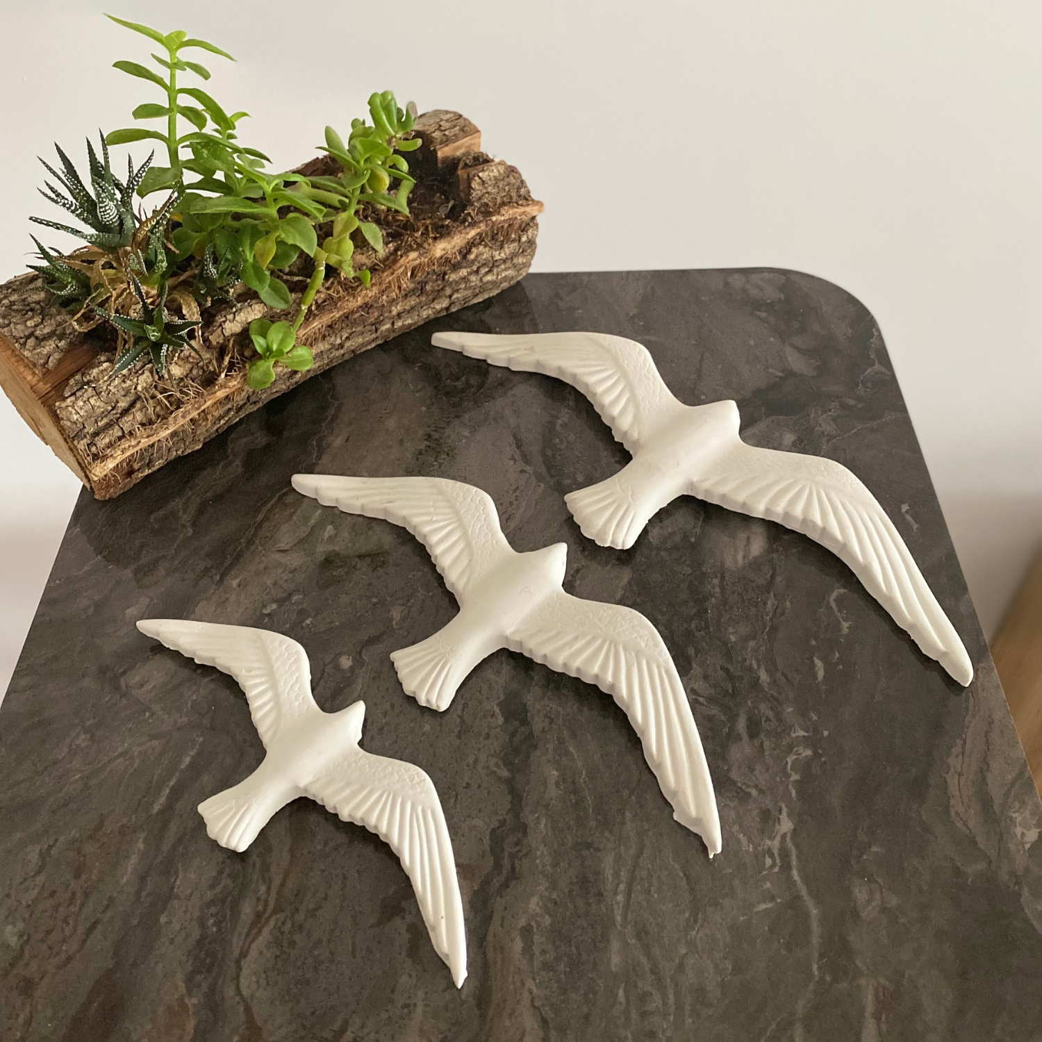 3'lü Soyut Martı Duvar Dekoru